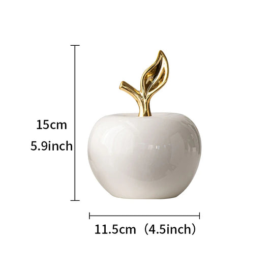 High Quality Decorations for Home Simple Creative Living Room Crafts Christmas Gift Apple Ceramic Decor for Home Interior