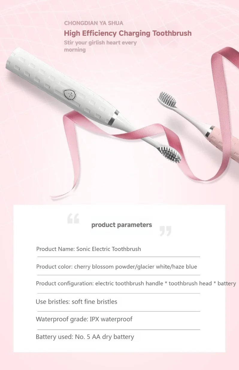 2025 New Trend Portable Electric Toothbrush Sonic Toothbrushes with Battery