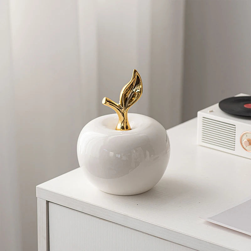 High Quality Decorations for Home Simple Creative Living Room Crafts Christmas Gift Apple Ceramic Decor for Home Interior