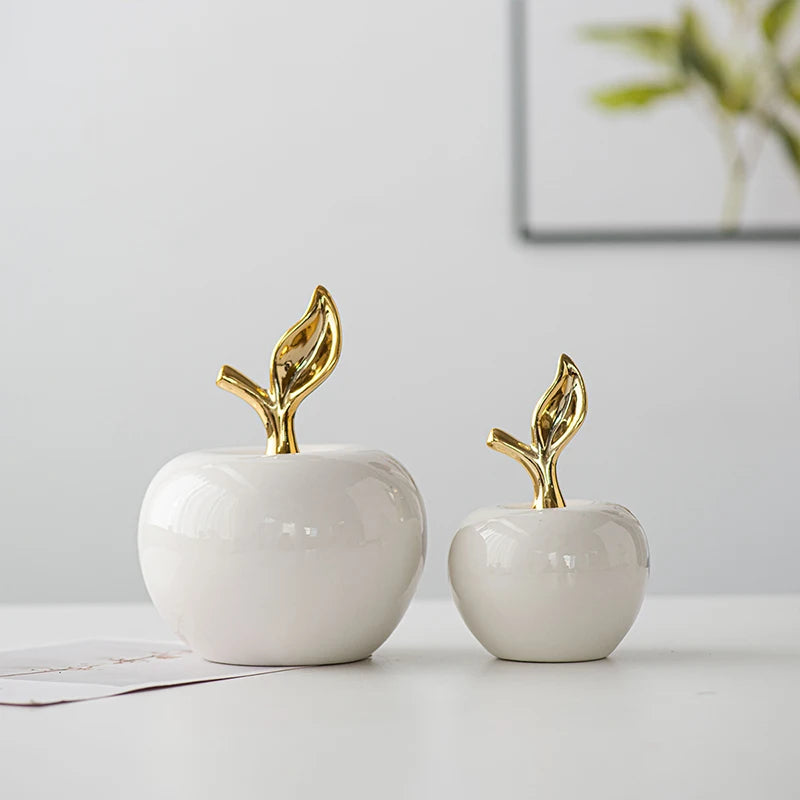 High Quality Decorations for Home Simple Creative Living Room Crafts Christmas Gift Apple Ceramic Decor for Home Interior