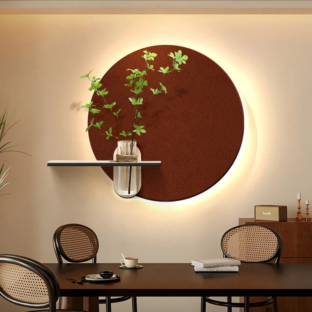 Home Decor Luxury Custom Pop Art Living Room Wall Decor 3D Sculpture Sandstone Painting Artificial Tree LED Interior Decor