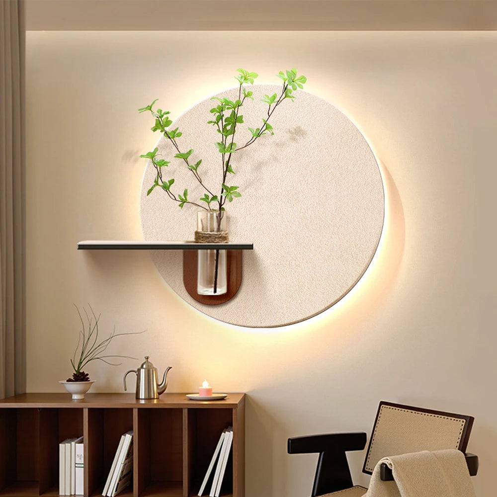 Home Decor Luxury Custom Pop Art Living Room Wall Decor 3D Sculpture Sandstone Painting Artificial Tree LED Interior Decor