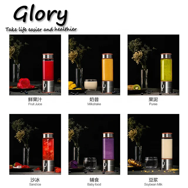 Hot Sale Travel Personal Stainless Steel Body Usb Coffee Rechargeable Personal Blender Juicer Portable Mini Blender Cup