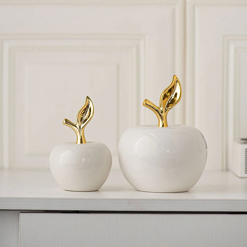 High Quality Decorations for Home Simple Creative Living Room Crafts Christmas Gift Apple Ceramic Decor for Home Interior